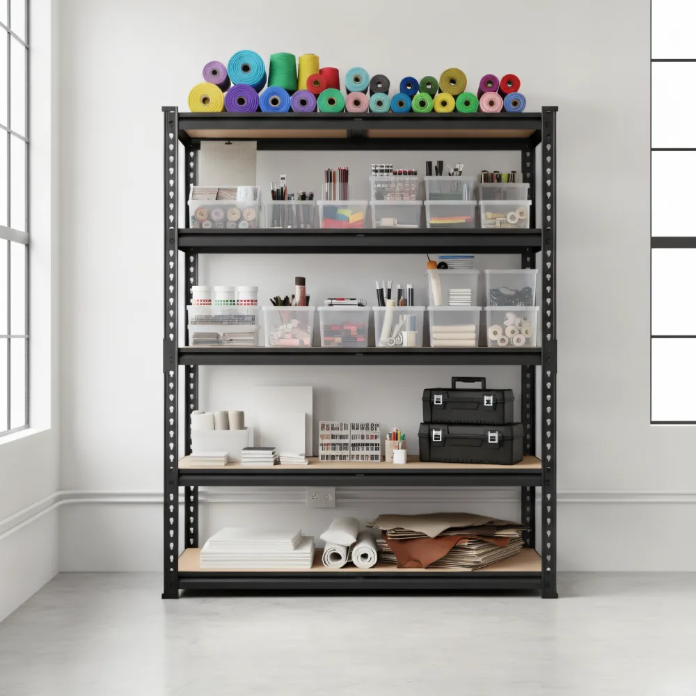 REIBII 35.5"W Garage Storage Shelves for Pantry, Closet, Basement